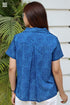 Slub Cotton Cobalt Blue Hand Block Printed Top