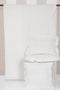 20s Cotton KING SIZE Bed Cover In Ivory White Block Print