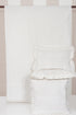 20s Cotton KING SIZE Bed Cover In Ivory White Block Print
