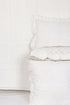 20s Cotton KING SIZE Bed Cover In Ivory White Block Print