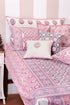 20s Cotton Bed Cover in Floral Block Print