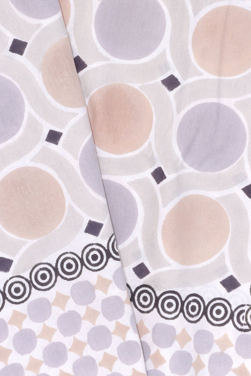 20s Cotton KING SIZE Bed Cover In Block Print