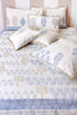 20s Cotton Bed Cover in Floral Block Print
