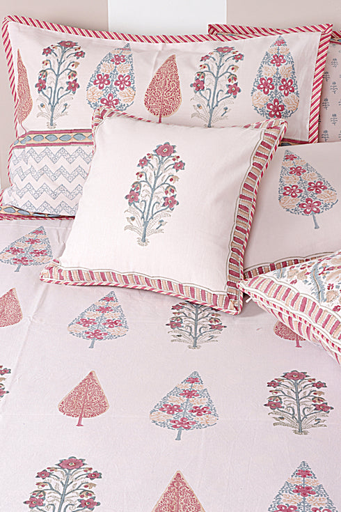 20s Cotton Bed Cover in Block Print