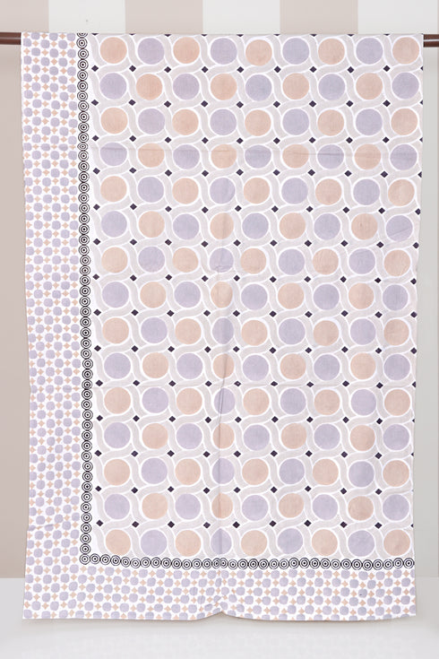 20s Cotton Bed Cover in Block Print
