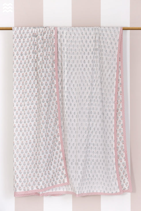 Mulmul Cotton Dohar In Block Print