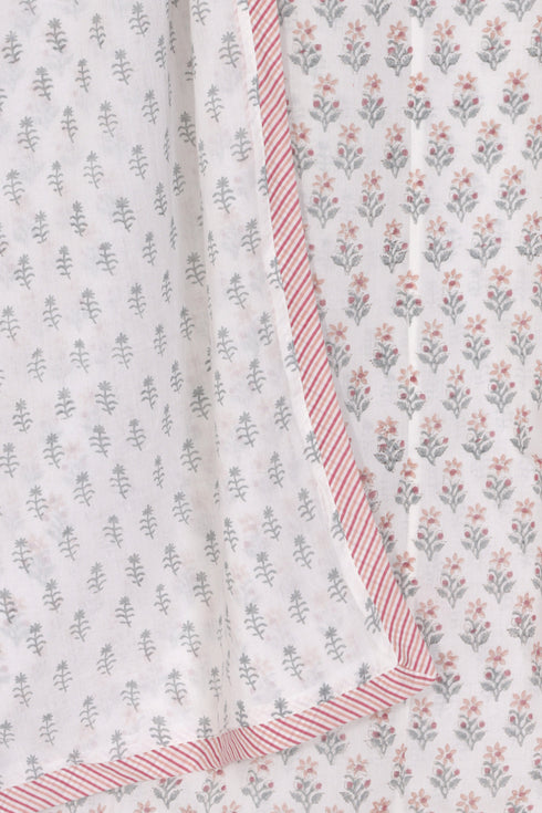 Mulmul Cotton Dohar In Block Print