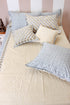 20s Cotton KING SIZE Bed Cover In Geometric Block Print