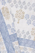20s Cotton KING SIZE Bed Cover in Floral Block Print