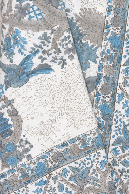 20s Cotton KING SIZE Bed Cover In Block Print