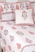 20s Cotton KING SIZE Bed Cover In Geometric Block Print