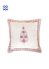 20s Cotton Cushion Cover in Block Print with Piping