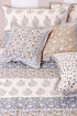 20s Cotton Cushion Cover in Block Print with Piping