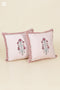 20s Cotton Cushion Cover in Floral Block Print