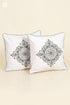 20s Cotton Cushion Cover in Floral Block Print