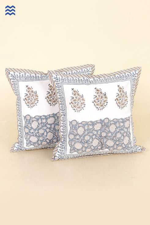 20s Cotton Cushion Cover in Block Print