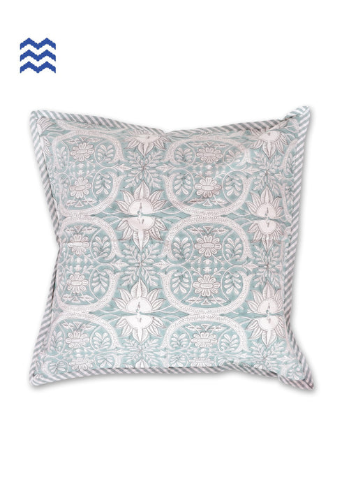 20s Cotton Cushion Cover In Block Print