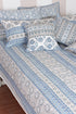 20s Cotton Cushion Cover in Floral Block Print