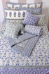 40s Cotton Pillow Cover in Floral Block Print