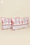 40s Cotton Pillow Cover in Floral Block Print