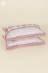 40s Cotton Pillow Cover in Floral Block Print