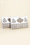 40s Cotton Pillow Cover in Floral Block Print