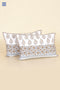 40s Cotton Pillow Cover in Block Print