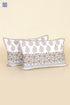 40s Cotton Pillow Cover in Block Print
