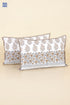 40s Cotton Pillow Cover in Block Print