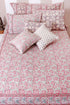 20s Cotton Cushion Cover in Floral Block Print