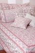 20s Cotton Cushion Cover in Floral Block Print