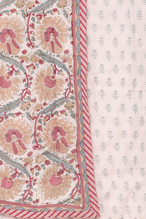 Mulmul Cotton Quilt in Block Print