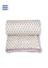 Mulmul Cotton Quilt In Carnelian Pink And Powder Blue Floral Print