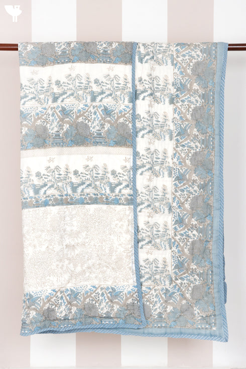 Mulmul Cotton Quilt in Block Print