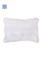 40’s CottonPillow Cover With Frills InIvory Block Print