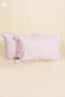40’s Cotton Pillow Cover With Frills Striped Block Print