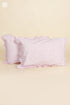 40’s Cotton Pillow Cover With Frills Striped Block Print