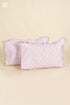 40’s Cotton Pillow Cover With Frills Striped Block Print