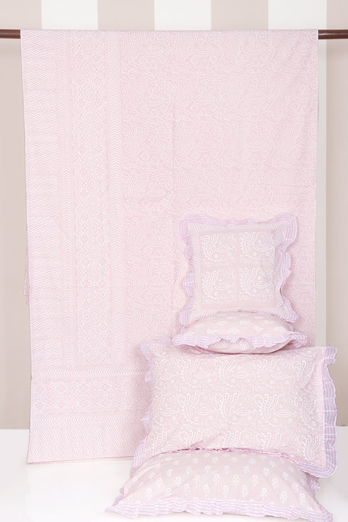 20s Cotton KING SIZE Bed Cover in Hand Block Print