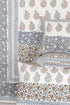 20s Cotton Bed Cover in Floral Block Print