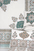 20s Cotton Bed Cover in Ornamental Multi Block Print