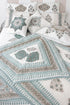 40s Cotton Pillow Cover in Floral Block Print