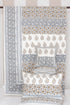 20s Cotton KING SIZE Bed Cover in Floral Block Print