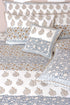 20s Cotton KING SIZE Bed Cover in Floral Block Print