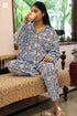Cambric Cotton Long Pajama Set in Floral Print