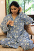 Cambric Cotton Long Pajama Set in Floral Print