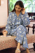 Cambric Cotton Long Pajama Set in Floral Print