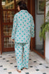 Cambric Cotton Long Pajama Set in Floral Print