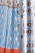 Cotton Slub Blue Modern Floral Dress Material With Dupatta In Block Print
