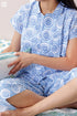 Cambric Cotton Wader Pajama Set In Graphic Block Print